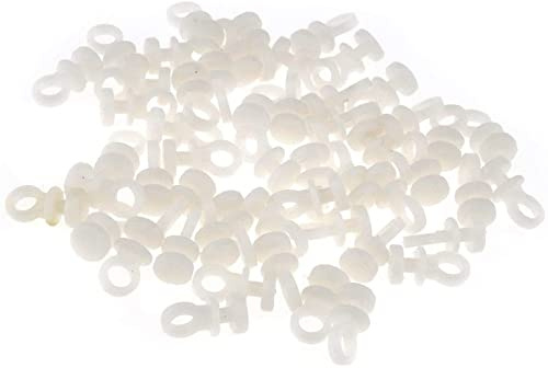 100 Pcs Curtain Track Rail Gliders Runner Wheel White Plastic Hooks Rollers Fit for 9mm Wide Curtain Track Rail 9mm Bottom Diameter, Fit for Auto SUV MPV car etc.