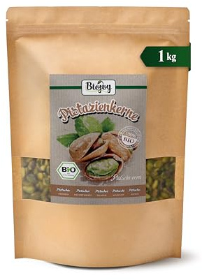 Biojoy BIO-Pistazien roh (1 kg), geschält und ungesalzen, Pistazienkerne ohne Zusatzstoffe