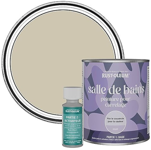 Rust-Oleum Green Water-Resistant Bathroom Tile Paint in Matt Finish - Silver Sage 750ml