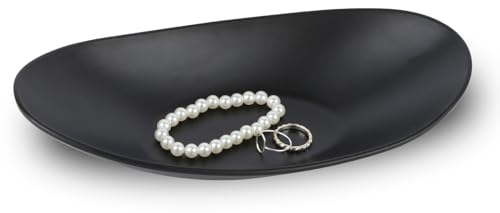 lahnao Ciotola ovale per soggiorno, vassoio decorativo per ingresso, chiavi, gioielli e monete