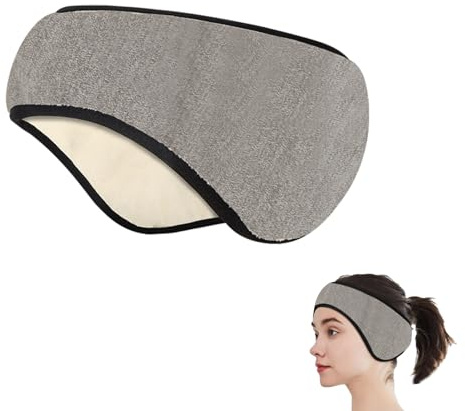Agatige Insonorisé Bande De Bruit De Sommeil, Réglable Bruit De Sommeil Oreillette 2 En 1 Masque De Sommeil Hivernal Chaud Oreillette De Sommeil Protège Oreilles Cache Oreille Pour Unisexe(Gris)