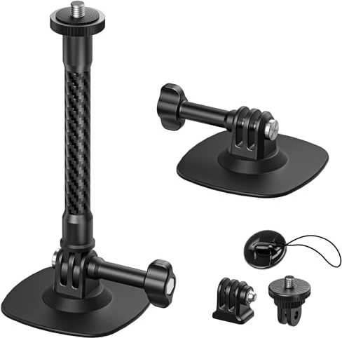 Maectech Montura Flexible Adhesiva Compatible con Montura para Casco Insta360 X5 X4 X3 Ace Pro Base Cámara Acción para GoPro Hero Kit Base para dji Osmo Action y Accesorios para Cámaras de Aventura