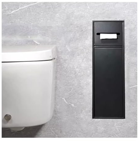 Portarotolo di carta igienica, in acciaio inox, da bagno, a nicchia, per scopino WC, mensola da incasso a parete per hotel e case