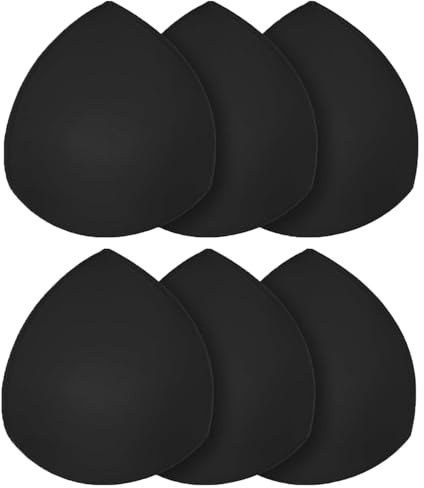 Coussinets Soutien-Gorge, Coque pour Maillot De Bain Bikini, 3 Paires de Noir Gorge de Triangle, Coussinet Soutien Gorge et Volumateurs Silicone, Amovibles Respirants Inserts