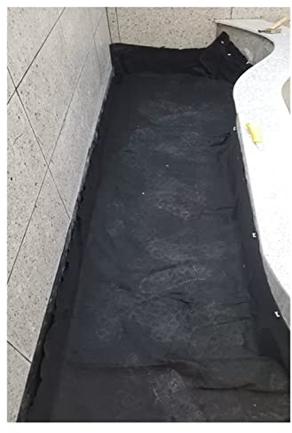 Tessuto geotessile non tessuto da 140 g for drenaggio, controllo dell'erosione e sottofondo for vialetti(Black,2mx20m/6.5ftx65.6ft)