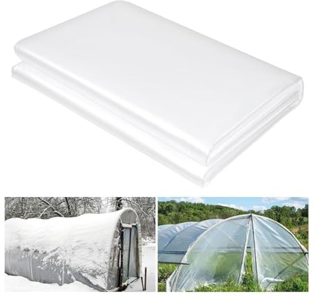 Lámina de Polietileno Extra Gruesa – Cubierta Antipolvo para Muebles, Láminas Transparentes de Invernadero para Jardín, Agricultura y Pintura(3 * 3m)