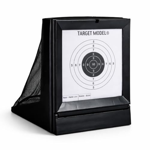 THE REPLICANT Bersaglio Airsoft con Rete di Recupero - Porta-Bersaglio 18,5 x 25 cm per Tiro di Precisione BB 6mm - Raccogli-Pallini Integrato con Cerniera - Ideale per Allenamento Indoor e Outdoor
