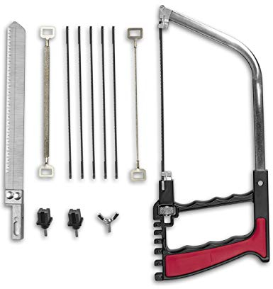 EASYmaxx Multifunktions-Säge für Heimwerker | Bügelsäge, Handsäge, Kurzsäge, Metallsäge, Eisensäge, Laubsäge | inkl. 9 verschiedene Sägeblätter