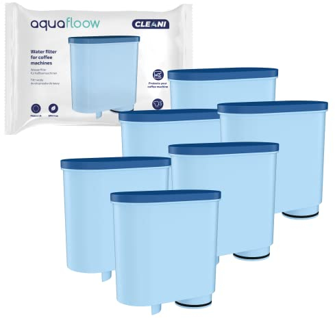 Aquaflow Wasserfilter Kaffeevollautomat 6 Stück – kompatibel mit Philips AquaClean CA6903/10 & CA6903/22, Saeco LatteGo 1200-5400, Series 2200/3200/5000, PicoBaristo – Kalkfilterpatronen