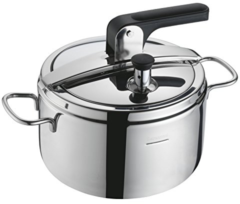 Barazzoni Pentola a Pressione modello Basic, ø22cm, capacità 7lt. In Acciaio inossidabile, Made in Italy