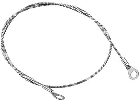 PATIKIL Acciaio Inossidabile Cordino Cavo 2mmx50cm, Cavo di Sicurezza 4pz Occhielli Terminati Sicurezza Filo Corda，Cavo di sicurezza in acciaio Inossidabile