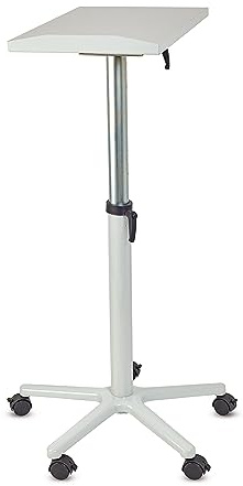 MAUL Beamertisch MAULpro | Tisch für Projektor und Beamer | Stufenlos höhenverstellbarer Laptopständer | Stabiler Sternfuß mit 5 Rollen | Büromöbel für Laptop, Notebook und Tablet | Grau