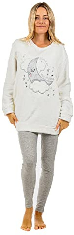 TURTLE Women's Pyjama Set –Head In The Clouds Ladies Pyjamas Full Sleeve – Polyester Nightwear for Women – Comfortable Ladies Nightwear Set(L = UK 16-18)