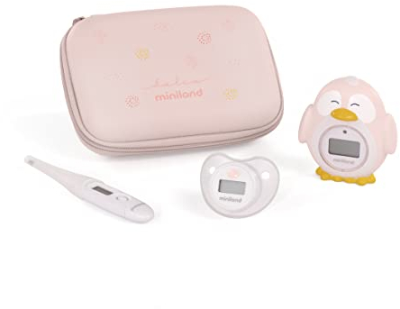 Miniland Thermokit Dolce Candy. Jeu de trois thermomètres pour bébé dans une trousse de toilette pratique.