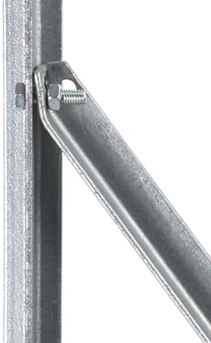 La zappa Rayo de tensión para valla de acero con orificios para fijación de malla de alambre soldada (120 cm, galvanizado)