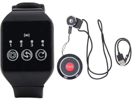 Drahtloses Rufsystem, IPX7 wasserdichte Uhr und Touchscreen-Klingelrufsystem 433,92 MHz Pager-System für Heimkrankenhausfabrik