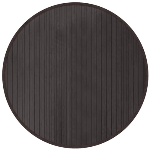 vidaXL Alfombra Redonda bambú marrón Oscuro 100 cm
