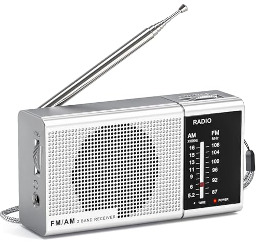 Tendak Radio Portable, FM/AM(MW) Transistor Radio, Petite Radio a Pile de Poche avec Excellente Réception, Excellente Qualité Sonore, Mini Radio Portable (AA)