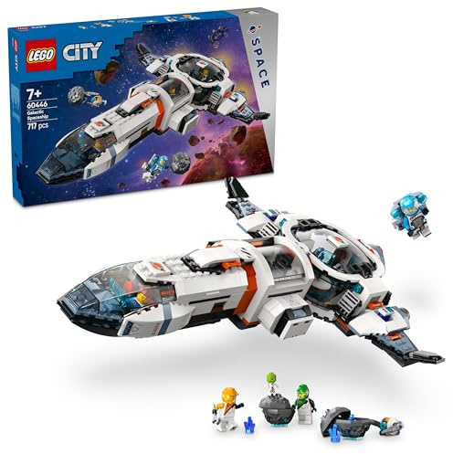 LEGO City Le Vaisseau Spatial Galactique modulaire - Jeu de Construction pour garçons et Filles dès 7 Ans - 4 minifigurines et Une Figurine d'extraterrestre - Idée de Cadeau 60446