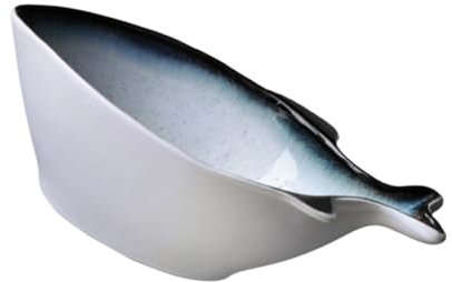 Amosfun Bol à Soupe Céramique Forme De Poisson Bol à Nouilles pour Maison Banquet