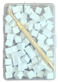 Nägelkunstschwamm Mit Greifenden Stift 100 Pieces Gel Polnische Mischung Weich Für Nägel Salon Und Home Weiße/farbenfrohe 100 Pieces