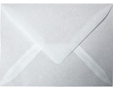 Netuno 100 halbtransparente Briefumschläge Weiß DIN B6 12,5 x 17,5 cm 112g Aster Tracing Transparent-Hüllen durchsichtig Briefkuverts edel ohne Klebung Pergament Umschläge für Hochzeitskarten