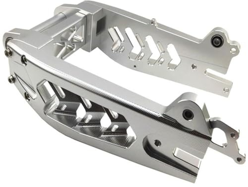 Armero Trasero de Aluminio 3D CNC Hollow Hollow out Fishbone Flat Tork Compatible con NIU N1 N1S NGT NQI Modificación de Scooter eléctrico(Silver)