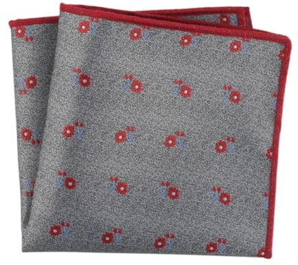 ATEUXOL Ficknäsduk för män i 5 delar för män i polyestersilke, jacquard, fickhandduk, kostymväska, liten fyrkantig klänning, bröst 25 x 25 cm, Färg 8, one size