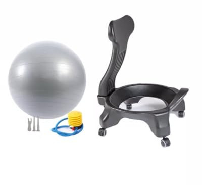 Balance Ball Posture Stol Med 55cm Anti Burst Ball | Träningsboll Explosionssäker sits, 250 kg viktkapacitet for hemmakontor och klassrum