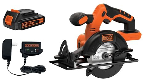 BLACK+DECKER 20V MAX POWERCONNECT 5-1/2 in. Cordless Circular Saw with Battery and Charger (BDCCS20C)