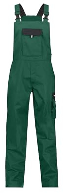 DASSY® Calais Zweifarbige Arbeitslatzhose - Größe 56 - FLASCHENGRÜN/SCHWARZ