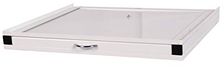 Waschmaschinen-Verbindungsrahmen mit Ablage, BxTxH: 60,5x50x6cm weiß, Marke: Szagato, Made in Germany (Aufbaurahmen Zwischenbaurahmen Verbindungssatz Universal)