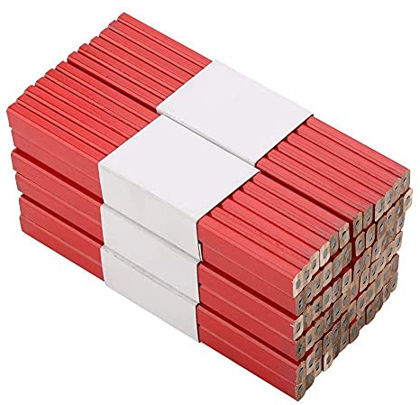 Snickarpennor Set 72st Hå Åttakantiga Markeringspennor 175 mm för Träbearbetning och Byggmaterial, Professionella Medium Märkningsspenslar