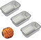 3 Stück Brot Toastform, Antihaft Kastenform, Rechteckig Brotbackform, Antihaft, Ungiftig, Spülmaschinenfest, Leicht zu Reinigen, Aluminiumlegierung, für Brot, Kuchen, Toast (13,5 x 7,8 x 3,6 cm)