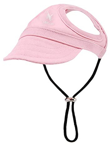 Berretto da Baseball per Animali Domestici,Cappello da Sole per Cani,Cappello da Compagnia con Fori per Le Orecchie,Adatto per Cani di Piccola Taglia Taglia S Rosa Tokaneit
