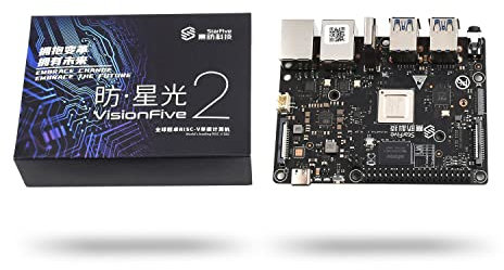 LUCKFOX VisionFive2 8GB Single Board Computer, up to 1.5GHz Operating Frequency, for Raspberry Pi, Used for Running Multi-Programs Simultaneously, for Running Quake 3D/GLMark2/Mane Simulator, etc
