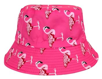 ARG Unisex Bucket Hat Summer Travel Sun Fisherman Hats Reversible Bucket Hats for Festivals Outdoor Hat (Flamingo Hot Pink)