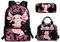 xixirimido Schul-Büchertaschen-Set Lunchbox Federmäppchen Tasche für Jungen Mädchen, Axolotl Kirschblüte, Einheitsgröße, Lässiger Tagesrucksack
