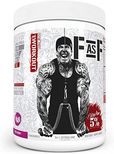 5% Nutrition Full As F Overdosed Nitric Oxide Booster, Stim-Free Pump Pre-Workout | Massive Pumps Strength Gains & Endurance | L-Citrulline, Nitrosigine, Danshe | 350 g (350 g, Fruit)