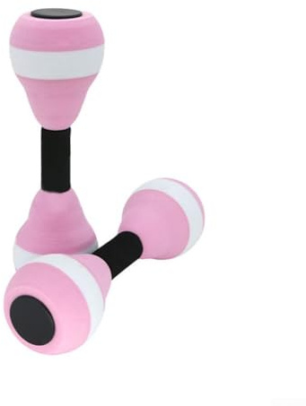 Yhenlovtt Aqua Floatation Dumbbells,For Water Aerobics Fitness Equipment, Foam Dumbbell Barbell, Upper Body Workout(pink)