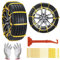 GOHHME Schneeketten 10 PCS Neues 2024 Design Hochwertige Nylon-Konstruktion Verbesserte Traktion mit 11 Anti-Rutsch-Spikes Einfache werkzeuglose Installation Schneeketten Einfach 165mm-260mm