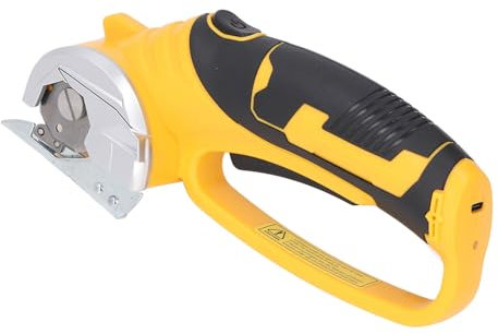 Cordless Electric Scissors,4V Rechargeable Cardboard Box Cutter Heavy Duty Fabric Scissor with LED Light,Power Rotary Cutter for Leather Carpet Plastic Cutting,Sewing,Crafting