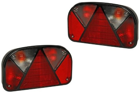 Aspöck Multipoint 2 – Set di lampade – destra + sinistra, 13 poli con faro di retromarcia