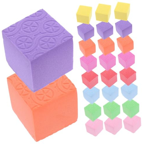 jojofuny 50pezzi Block Da Costruzione in Schiuma Colorata Cubetti Educativi Morbidi Per Ragazzo Ragazza Ragazza Gioco Didattico Interattivo Per Sviluppo Abilità Motorie e Matematiche Di Blo