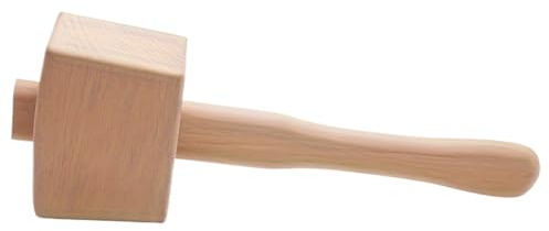Marteau de menuiserie professionnel : construction en bois dur massif de 400 g, outil de marteau de charpentier multifonctionnel, poignée ergonomique et confortable, de frappe parfaitement