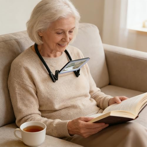 Qivine 3X Lupa Manos Libres con Luz, Lupa para Leer Libros con 40 Luces, Cuello de Cisne Flexible Lupas de Gran Aumento Grande, 3 Modos de Iluminación, para Mayores, Joyas, Costura