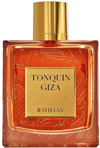 Rayhaan Tonquin Giza Eau de Parfum, Gourmand, Spicy, Sweet, Varm, Long-Lasting Fragrance Spray för unisex, 100 ml