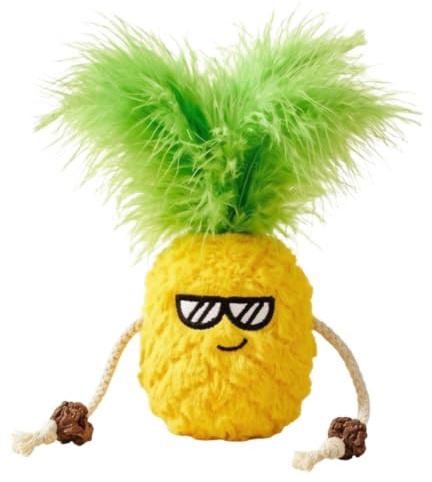 Katzenspielzeug Mit Katzenminze – Weiches Ananas Kauspielzeug | Plüsch Material Ananas Katzenminze Spielzeug Mit Soundfunktion Weiches Kauspielzeug Für Katzen Hunde Zuhause Käfig Reise