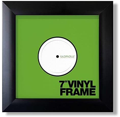 Glorious Vinyl Frame Set 7 Black - 3x Vinyl Cover Rahmen für 7-Schallplatten, einfaches Anbringen und Austauschen, Alternativer Klappmechanismus, schwarz