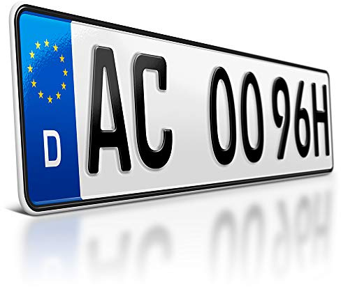 schildEVO 1 H Kennzeichen | Historisch | OFFIZIELL amtliche Nummernschilder | DIN-Zertifiziert – EU Wunschkennzeichen mit individueller Prägung | Autokennzeichen | DHL Versand